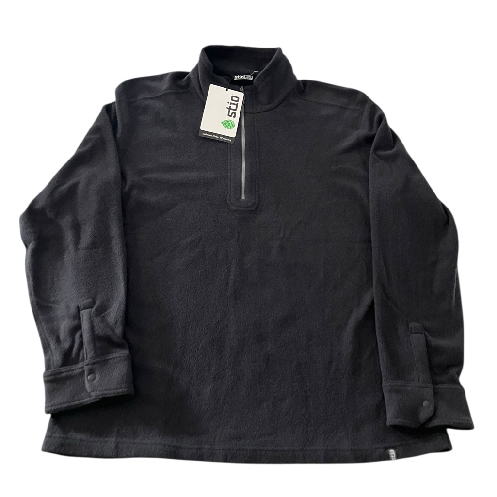 Stio Men’s Black Turpin Nwt 1/4 Zip Up Fleece Pullover Sweater Xl